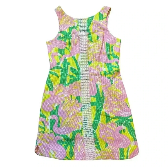 Lilly Pulitzer For Target Pink Fan Dance Sleeveless Shift Mini Dress Size 8 - Picture 1 of 8
